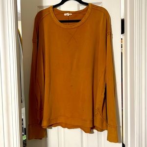Overside Easel pullover - mustard color - large